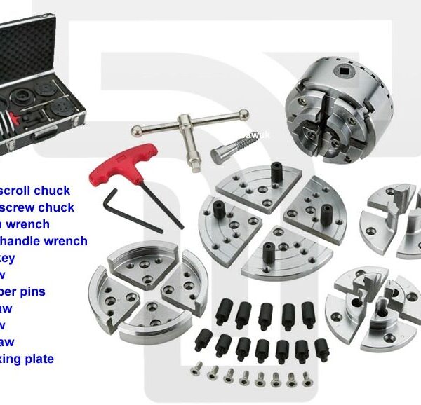 4 Jaw Geared Scroll Chuck Set - 2.75"