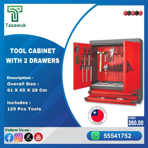 tool cabinet with 2 drawers workshop