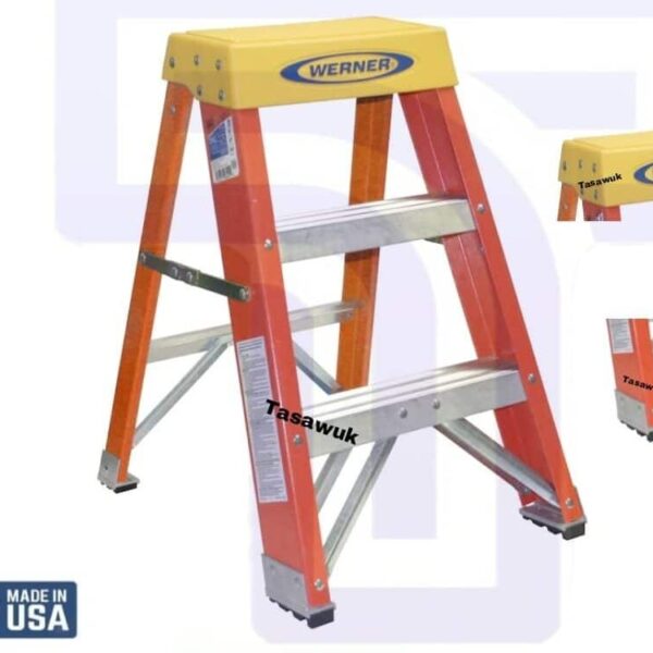 Compact and sturdy Fiberglass Step Stool 2ft