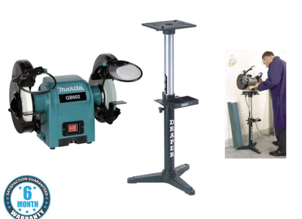 CWUZ0238 Makita Bench Grinder with Stand - Image 1