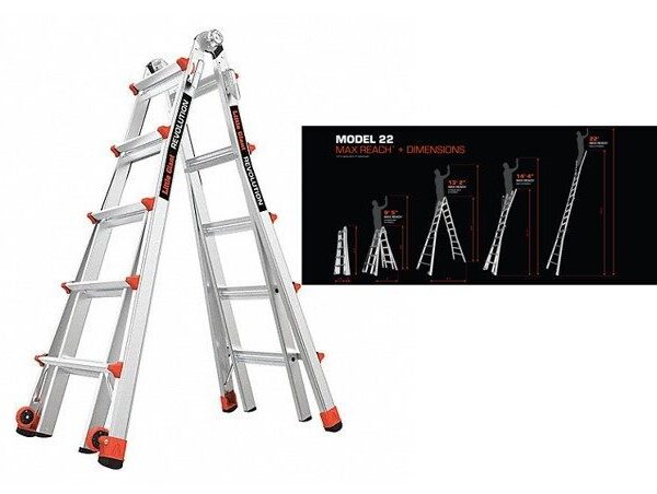 Aluminium Multi Ladder with 6.8m Maximum Height