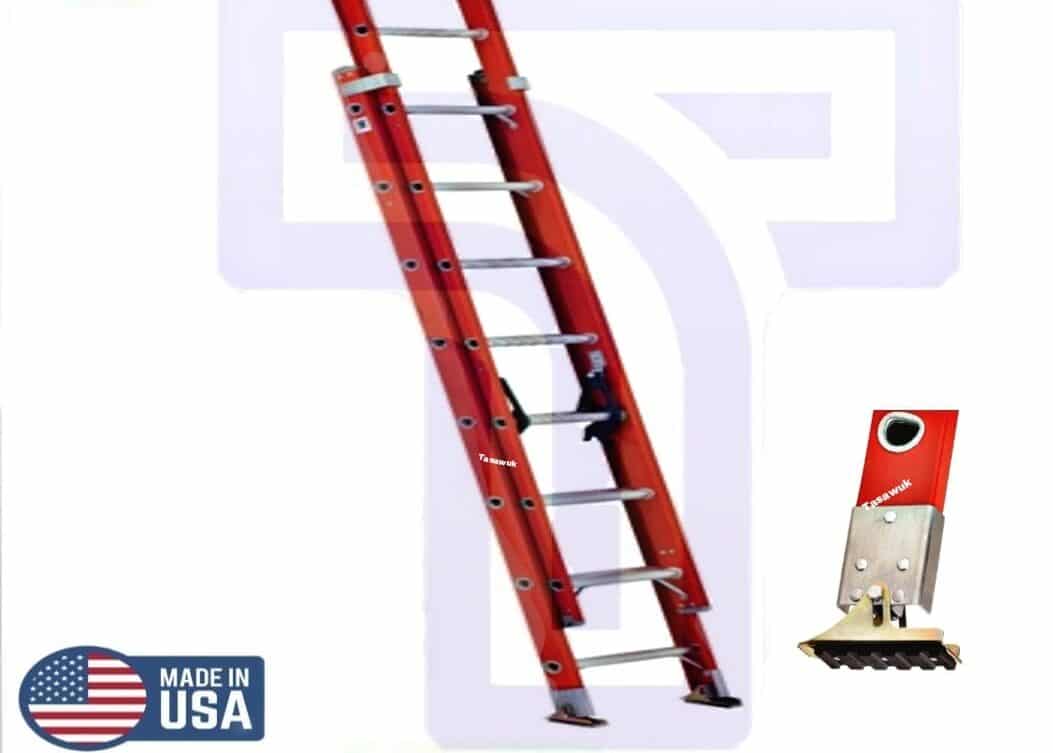 16-step USA-made fiberglass extension ladder