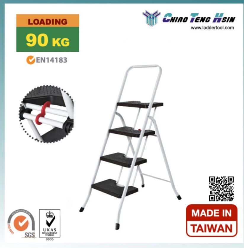 Compact Foldable Steel Ladder for easy storage