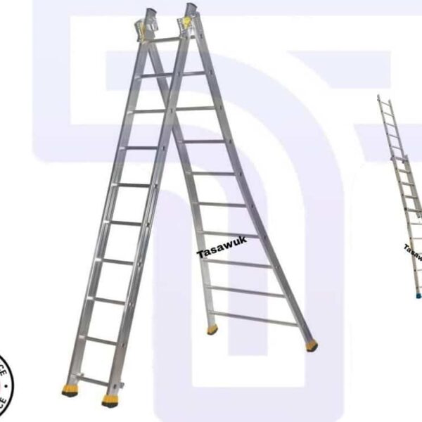 Compact and versatile Aluminium Ladder with 2x14 steps