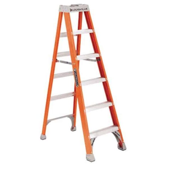 Heavy Duty Fiberglass Ladder - 6ft, 5 Steps