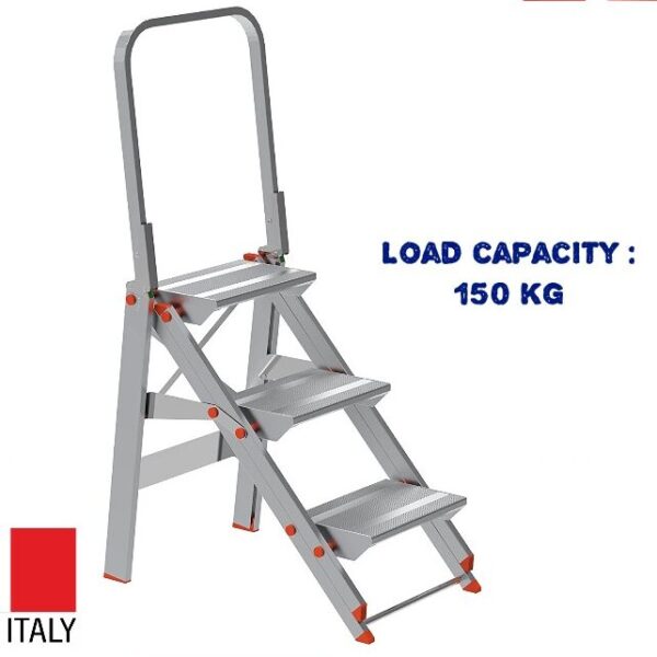 Italian-Made Step Ladder with 3 Steps