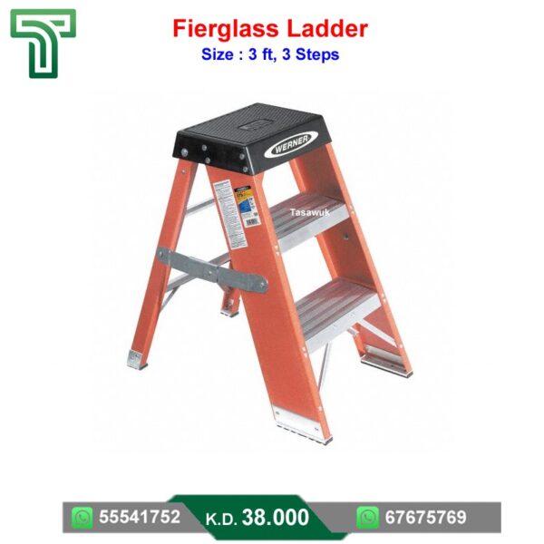 Compact and Durable 3ft Fiberglass Ladder