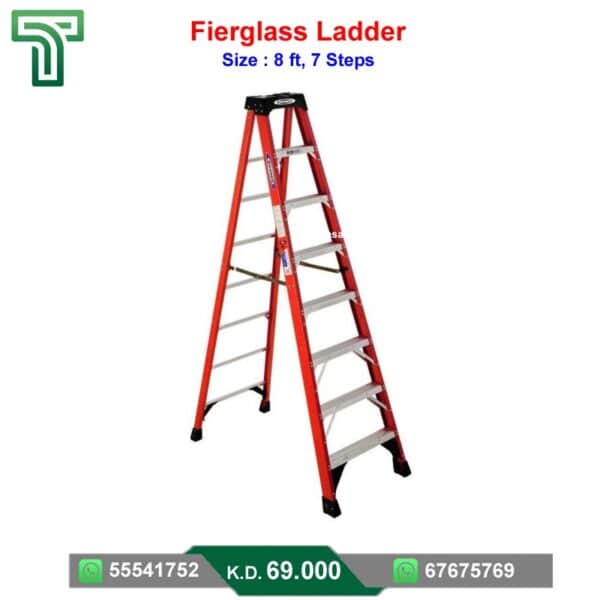 8-Step Fiberglass Ladder for Safe and Stable Use