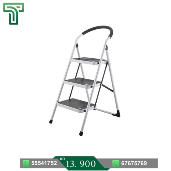 Steel Ladder White - 3 Steps