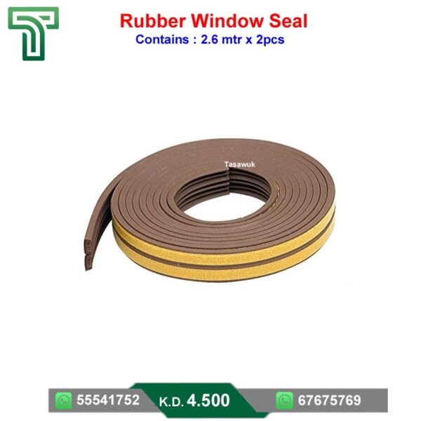Auto Rubber Window Seal Kit (2.6m x 2) - Ideal for Smaller Windows