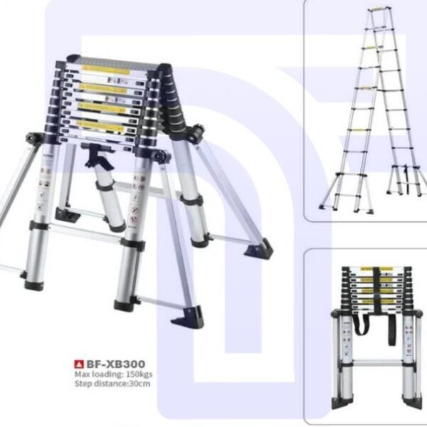 Heavy Duty Telescopic Ladder with Extra Support