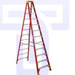 12ft Fiberglass Step Ladder with 300 lbs Capacity
