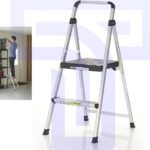 Easy-to-store folding 2-step step stool