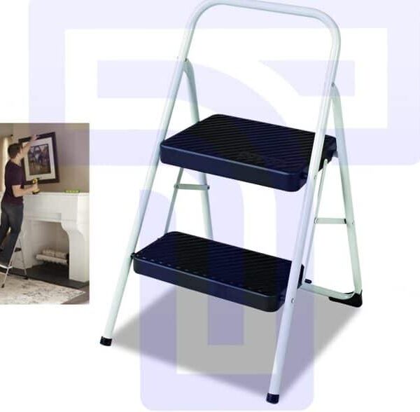 Portable 2-step folding step stool for home tasks