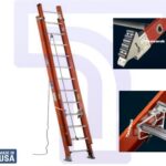 24ft USA-made fiberglass extension ladder