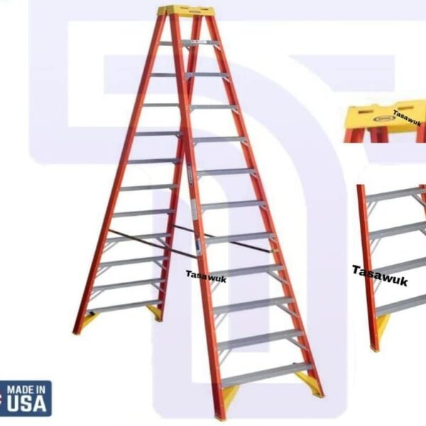 12ft Fiberglass Step Ladder for heavy-duty tasks