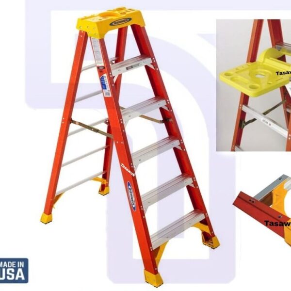 6ft Fiberglass Ladder reaching high spaces