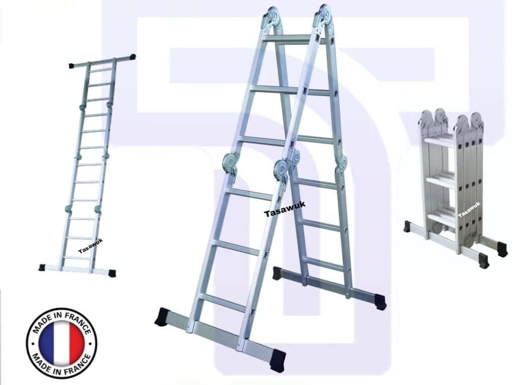French-made 4.8m ladder with adjustable configurations