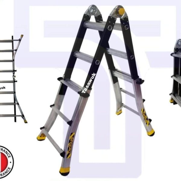 Space-saving 4x4 Foldable Telescopic Ladder