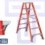 Dual-sided 6ft Fiberglass Twin Ladder in action
