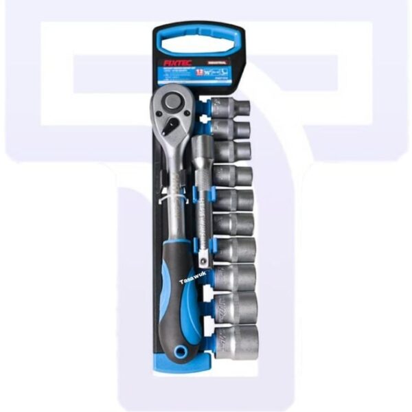 12pcs 1/2" Ratchet Handle With Sockets Set