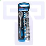 12pcs 1/4" Ratchet Handle With Sockets Set