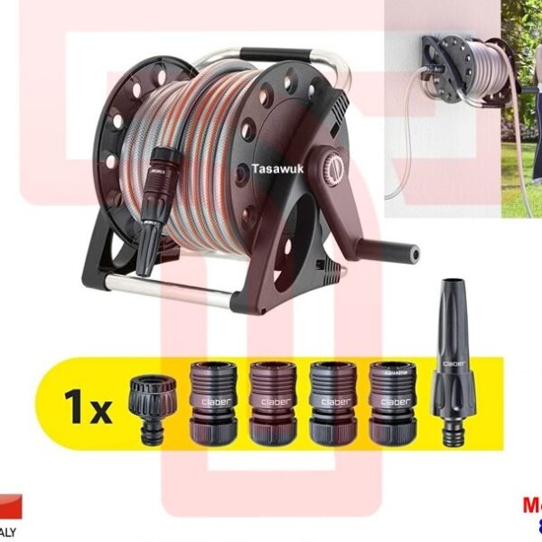compact garden hose reel kit