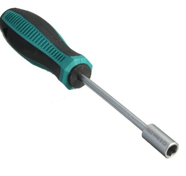 Nut driver with rubber grip