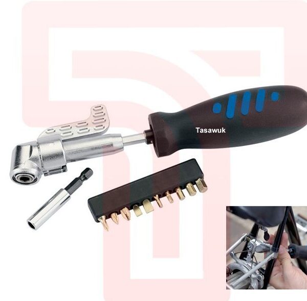 Angle screwdriver set, multi-bit