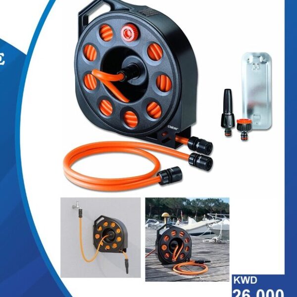 compact hose reel kit for gardens