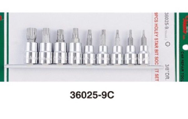9PCS HOLEY STAR BIT SOCKET SET