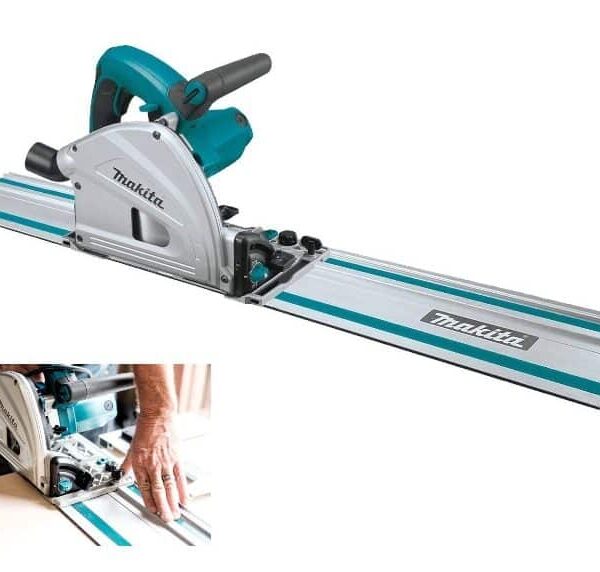 Track Saw with Guide Rail