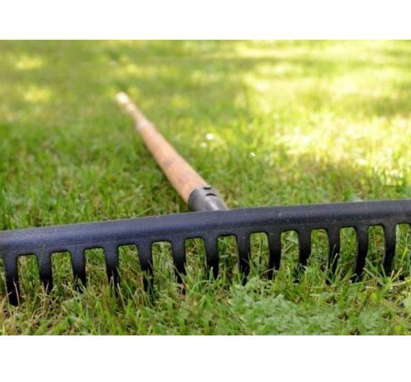 Garden Rake with wooden stick