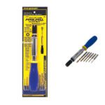 Screwdriver with drill bit, 7pc
