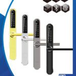 smart door lock with handles in different colours