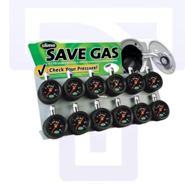 Slime 5 Psi 60 Psi Dial Tire Pressure Gauge Display