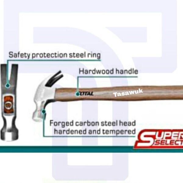 Total 16oz Claw Hammer: Craft & Build with Comfort & Control