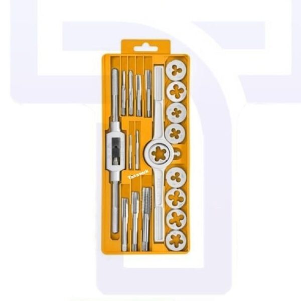 20 Pcs Taps and Dies Set 9pcs Round&9pcs Taps
