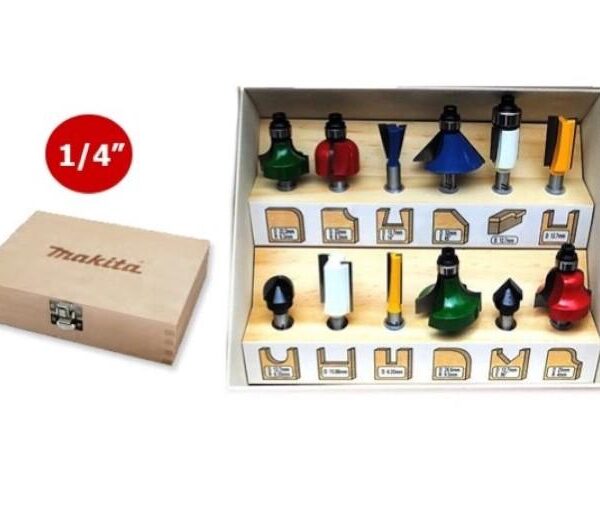 Makita 12pcs Router Bit Set