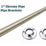 lmtrx 1" Chrome Pipe 2pcs Pipe Brackets