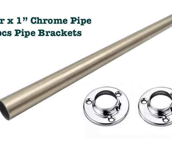 lmtrx 1" Chrome Pipe 2pcs Pipe Brackets