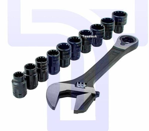 Adjustable Wrench & Socke Set