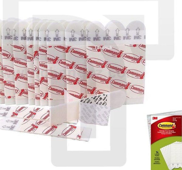3M Damage-Free Hanging Strips (900gm Capacity) - Hang Pictures Without Damaging Walls