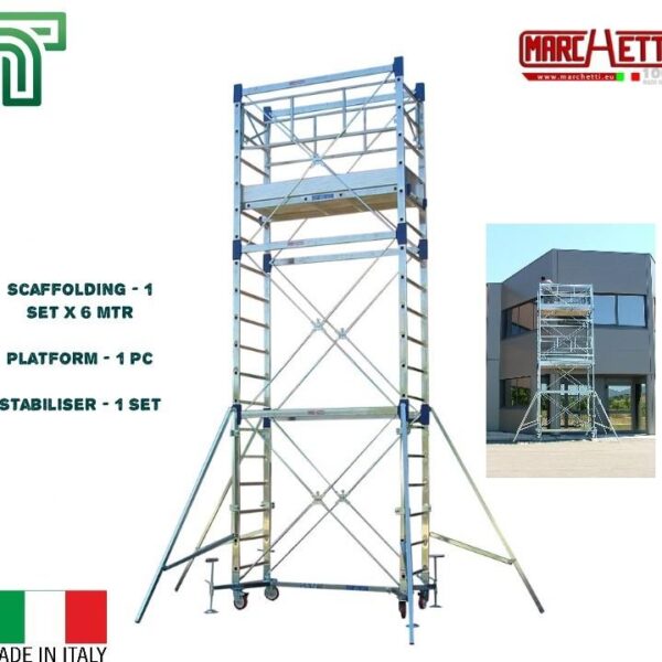 6m Premium Scaffold with Platform and Stabilizer