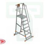 Platform Ladder ALMN with 8 Steps and 232 cm Height