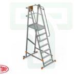Platform Ladder ALMN with 5 Steps and 157 cm Height