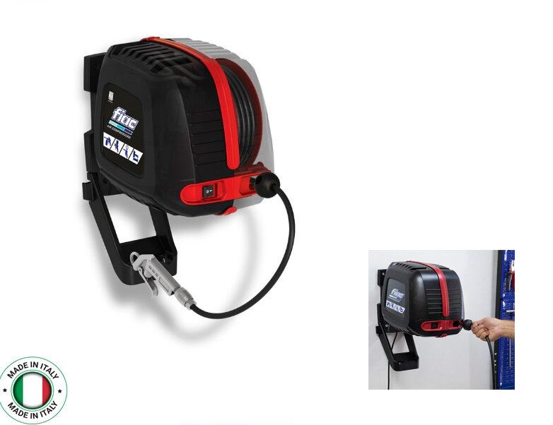 wall compressor with hose reel