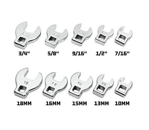 3/8" Dr. Crowfoot Wrench Set