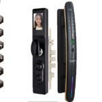Smart door lock, door lock with camera, wooden door lock