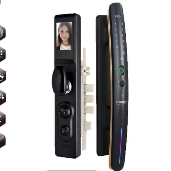 Smart door lock, door lock with camera, wooden door lock